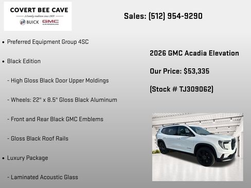 New 2026 GMC Acadia Elevation w/ Super Cruise Package FWD image 7