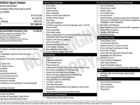 Used 2018 MAZDA MAZDA3 Sport w/ Preferred Equipment Package FWD image 6