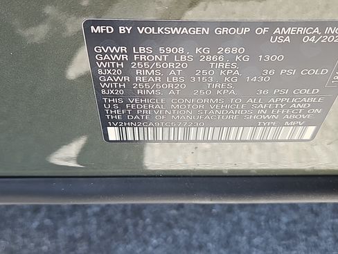 New 2026 Volkswagen Atlas SE AWD/4WD image 22