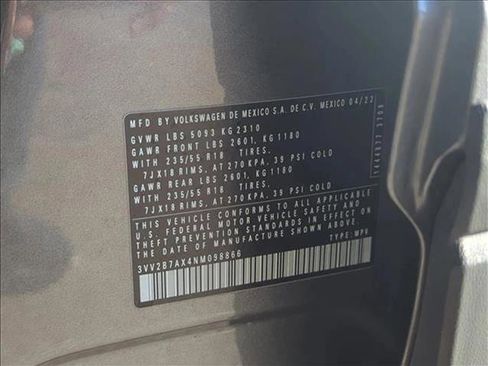 Used 2022 Volkswagen Tiguan SE AWD/4WD image 27
