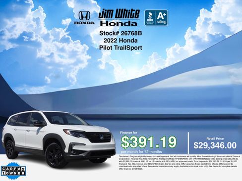 Certified 2022 Honda Pilot TrailSport image 3