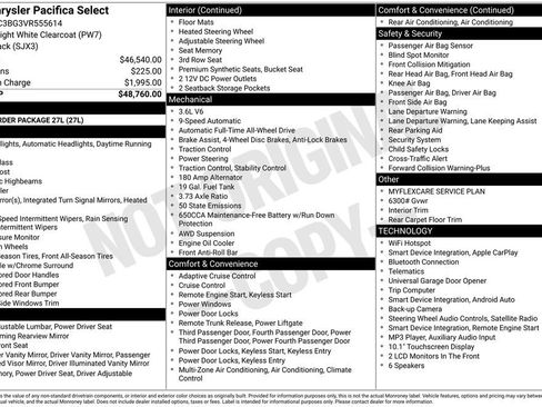 New 2027 Chrysler Pacifica Select AWD/4WD image 57