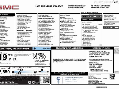 New 2026 GMC Sierra 1500 AT4X w/ AT4X AEV Edition image 4