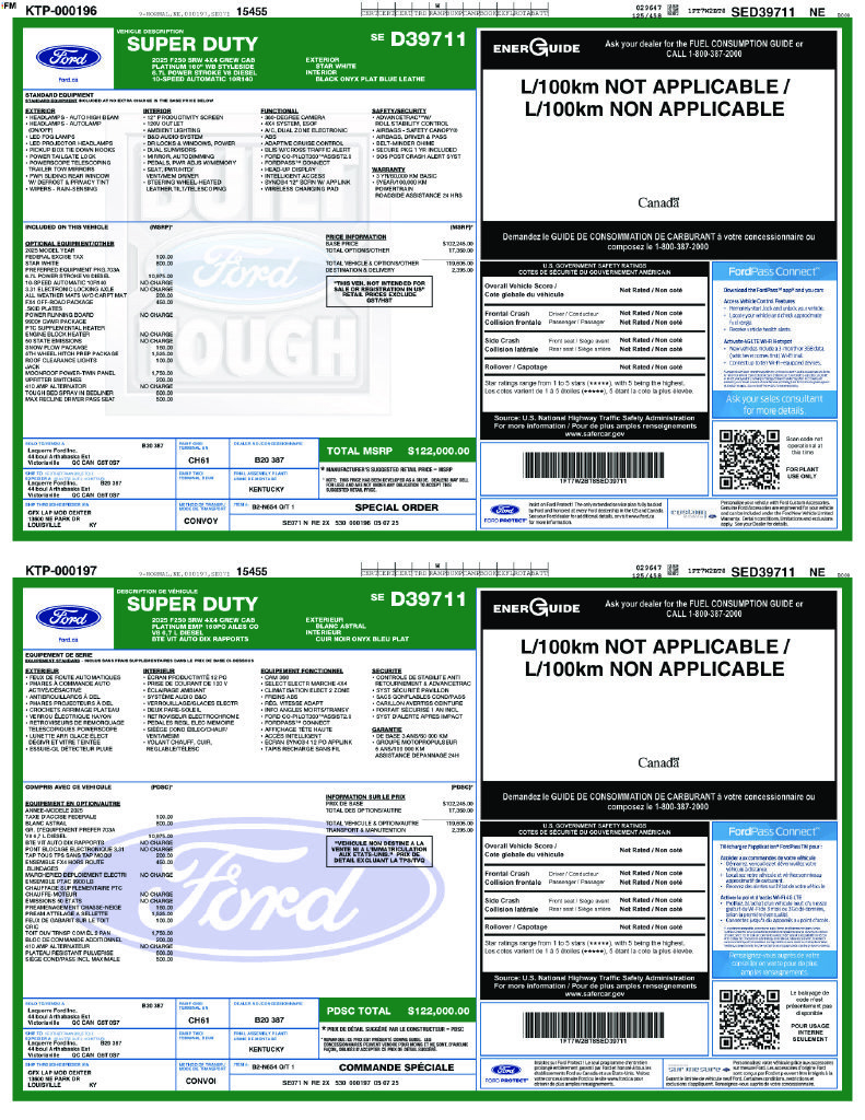 Used 2025 Ford F250 Platinum AWD/4WD image 61