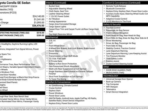Certified 2023 Toyota Corolla SE w/ Body Protecting Package (TMS) FWD image 27
