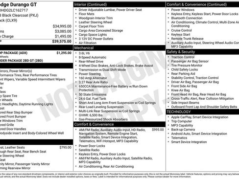 Used 2020 Dodge Durango GT w/ Blacktop Package RWD image 47
