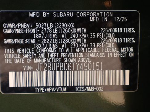Certified 2026 Subaru Outback Premium AWD/4WD image 28