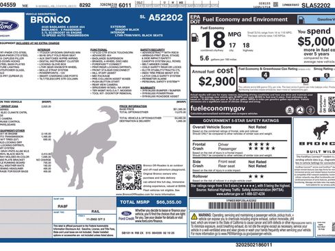 Used 2025 Ford Bronco Badlands AWD/4WD image 1