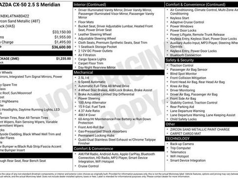 New 2026 MAZDA CX-50 Meridian Edition w/ Apex Package AWD/4WD image 24