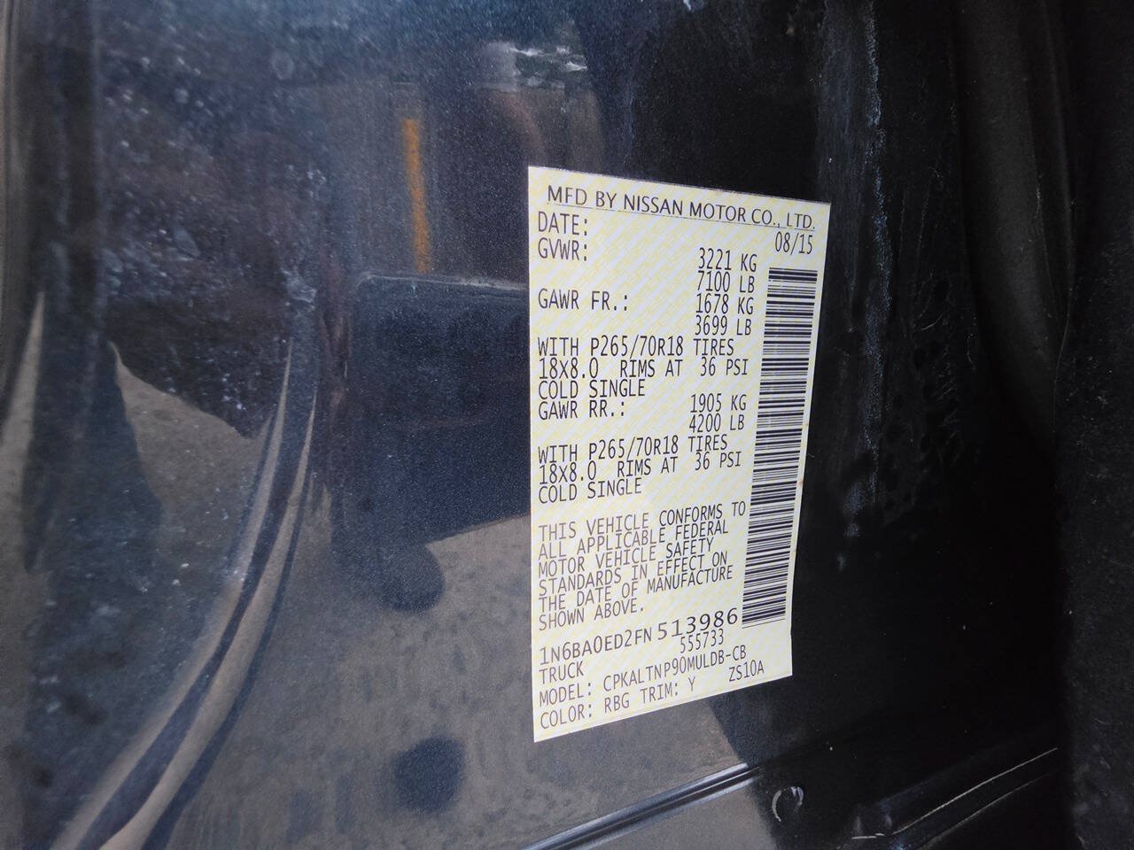 Used 2015 Nissan Titan SV RWD image 46