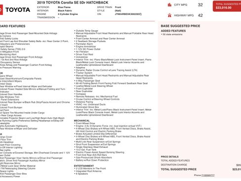 Used 2019 Toyota Corolla SE image 2