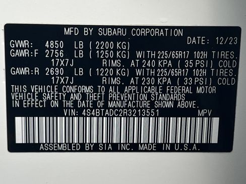 Used 2024 Subaru Outback Premium image 22