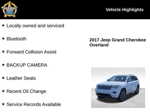 Used 2017 Jeep Grand Cherokee Overland image 2