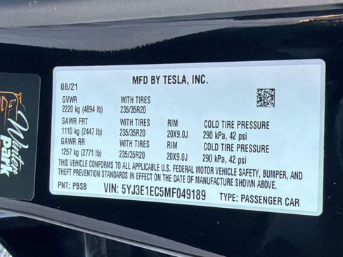 Used 2021 Tesla Model 3 Performance AWD/4WD image 18