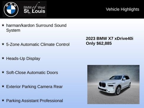 Used 2023 BMW X7 xDrive40i w/ Premium Package image 16