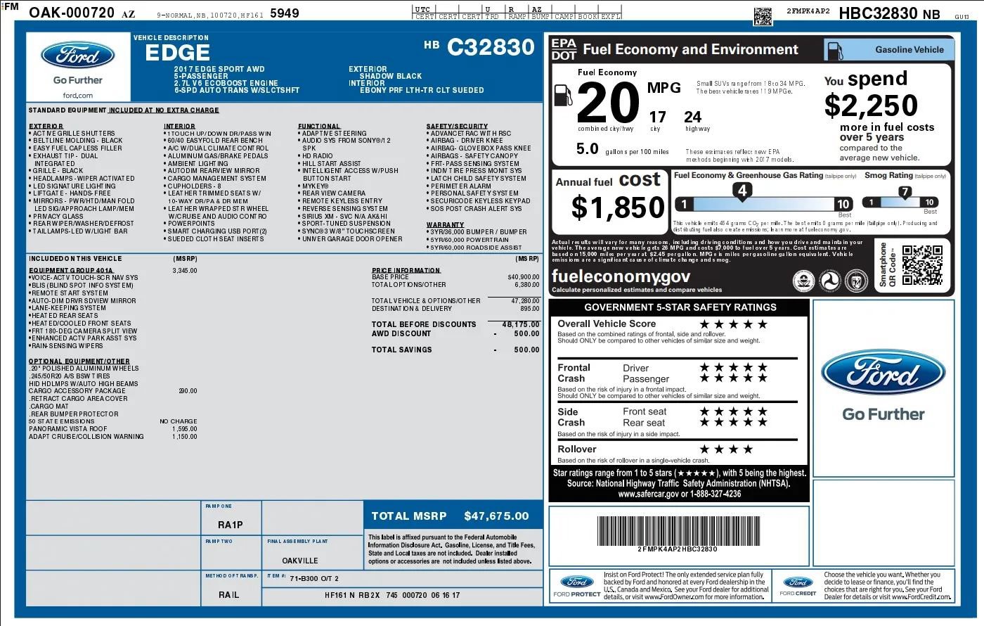Used 2017 Ford Edge Sport AWD/4WD image 26