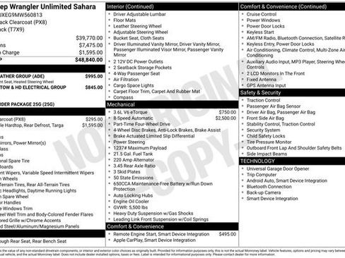 Used 2021 Jeep Wrangler Unlimited Sahara w/ Cold Weather Group image 2