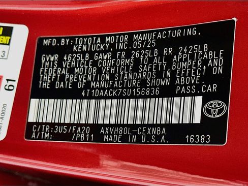 Used 2025 Toyota Camry LE FWD image 12