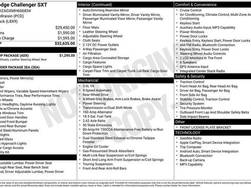 Used 2021 Dodge Challenger SXT w/ Blacktop Package RWD image 13