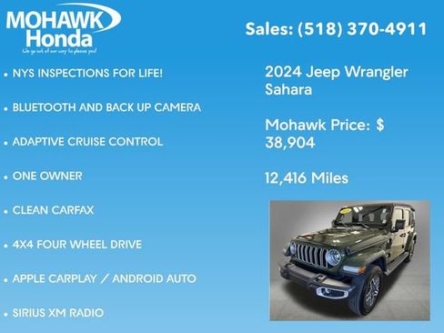 Used 2024 Jeep Wrangler Unlimited Sahara AWD/4WD image 7