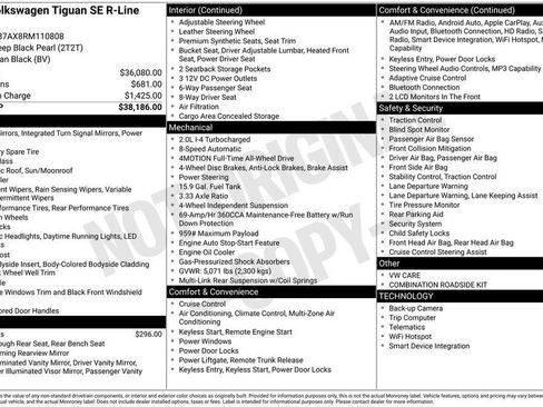Used 2024 Volkswagen Tiguan SE R-Line AWD/4WD image 2