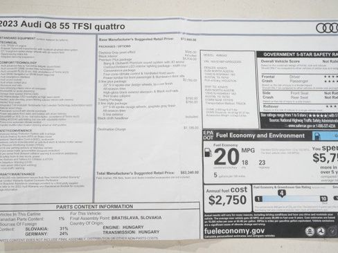 Used 2023 Audi Q8 Premium Plus w/ Premium Plus Package image 69