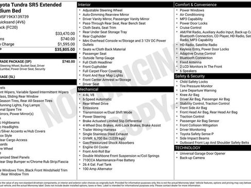 Used 2019 Toyota Tundra SR5 w/ SR5 Upgrade Package RWD image 34