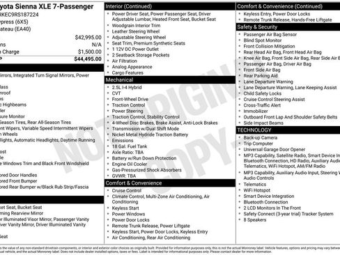 Used 2024 Toyota Sienna XLE FWD image 36