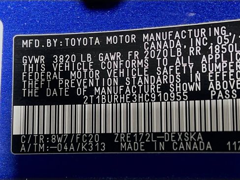 Certified 2017 Toyota Corolla SE w/ Carpet Mat Package (TMS) image 29