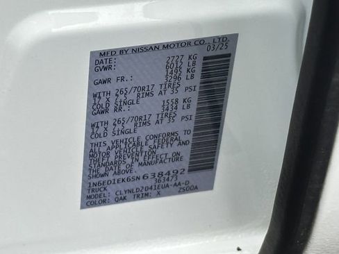 Certified 2025 Nissan Frontier PRO-4X AWD/4WD image 34