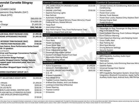 Used 2024 Chevrolet Corvette Stingray Premium Cpe w/ Body-Color Dual Roof Package RWD image 42