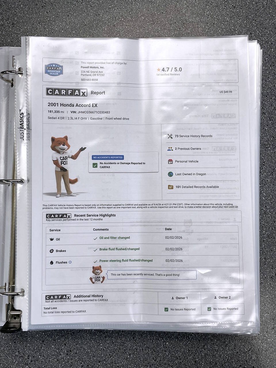 Used 2001 Honda Accord EX image 8