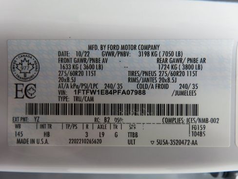 Used 2023 Ford F150 Lariat w/ Equipment Group 502A High image 71