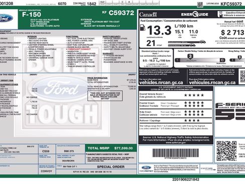 Used 2019 Ford F150 Platinum w/ FX4 Off-Road Package AWD/4WD image 4