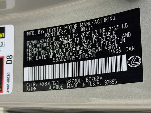 Used 2021 Lexus ES 350 w/ Premium Package FWD image 32