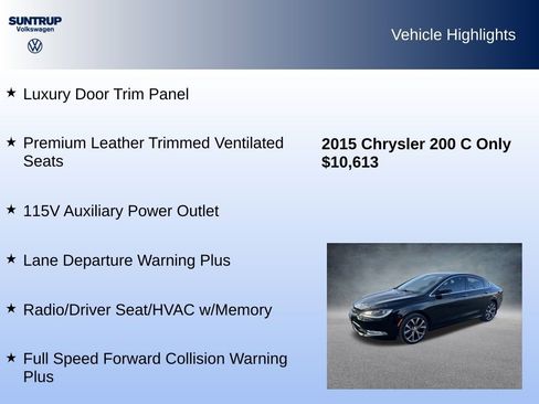 Used 2015 Chrysler 200 C w/ Navigation & Sound Group I image 24