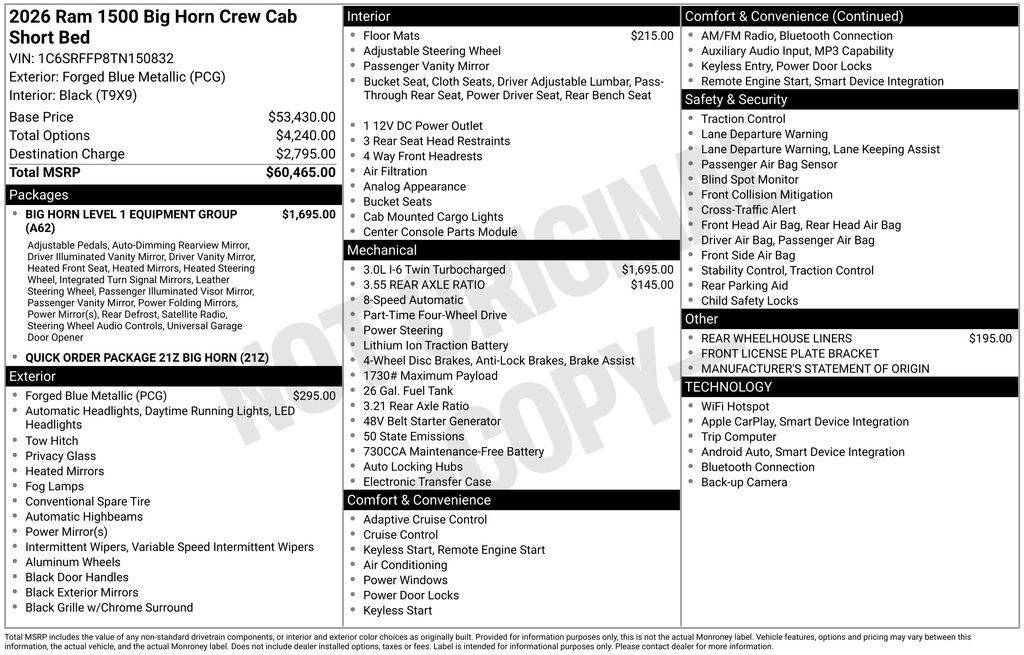 Used 2026 RAM 1500 Big Horn AWD/4WD image 9