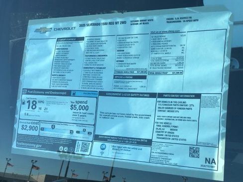 New 2025 Chevrolet Silverado 1500 W/T w/ WT Value Package image 15