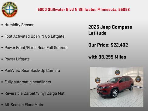 Used 2025 Jeep Compass Latitude w/ Sun & Sound Group image 20