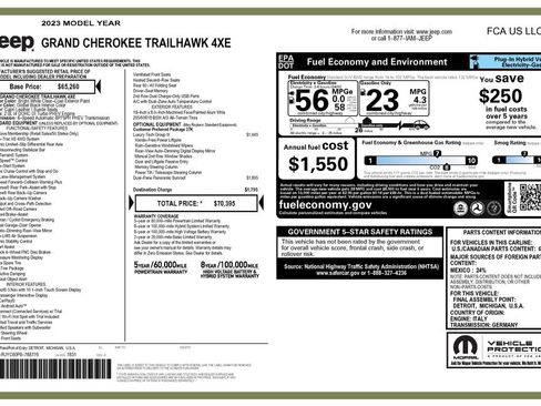 Used 2023 Jeep Grand Cherokee Trailhawk w/ Luxury Tech Group III image 4