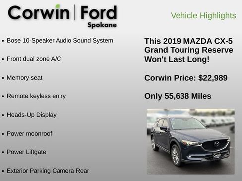 Used 2019 MAZDA CX-5 Grand Touring Reserve AWD/4WD image 6