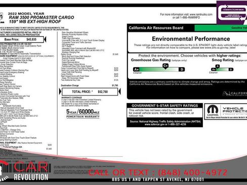 Used 2022 RAM ProMaster 3500 w/ Premium Convenience Group FWD image 9