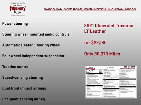 Used 2021 Chevrolet Traverse LT w/ LT Premium Package image 8