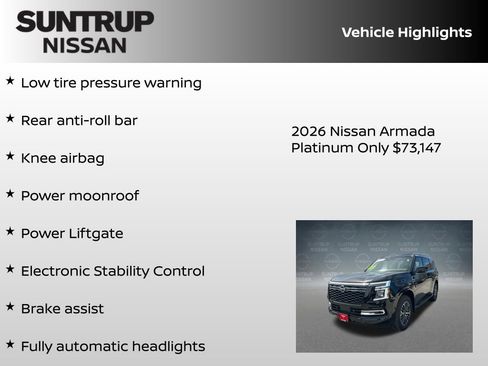 New 2026 Nissan Armada Platinum AWD/4WD image 23