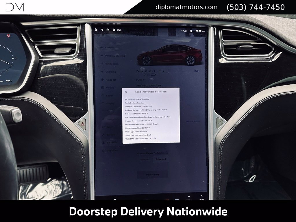 Used 2016 Tesla Model S 75D AWD/4WD image 35