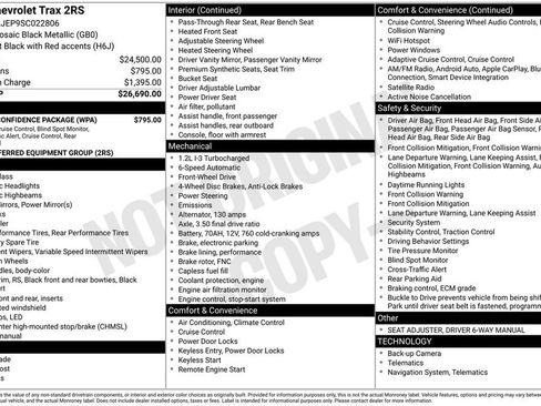 Used 2025 Chevrolet Trax RS w/ Driver Confidence Package FWD image 10