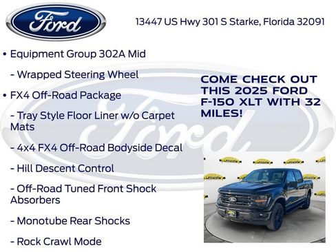 New 2025 Ford F150 XLT w/ Equipment Group 302A MID image 30