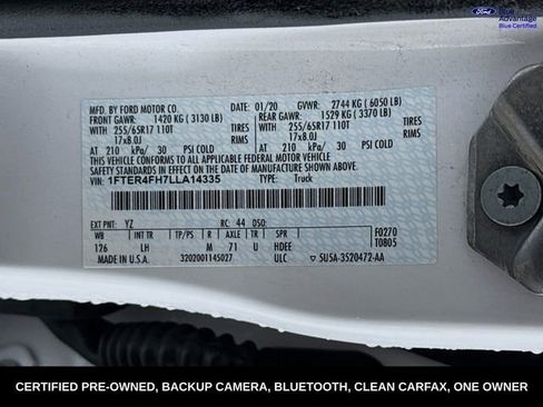 Certified 2020 Ford Ranger XLT w/ Equipment Group 301A Mid image 29