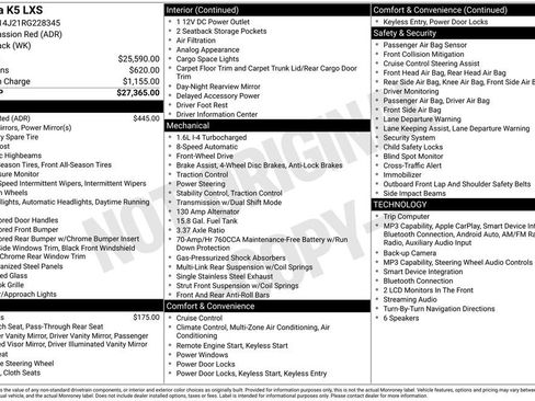 Used 2024 Kia K5 LXS FWD image 6
