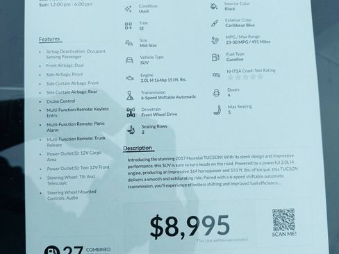 Used 2017 Hyundai Tucson SE FWD image 18